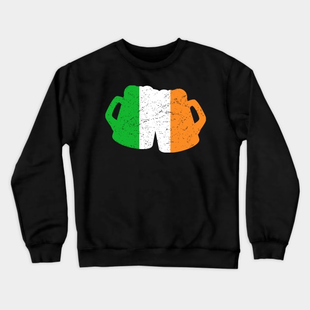St. Patrick's Day T-Shirt Ireland Irish Flag Beers Crewneck Sweatshirt by ADKApparel
